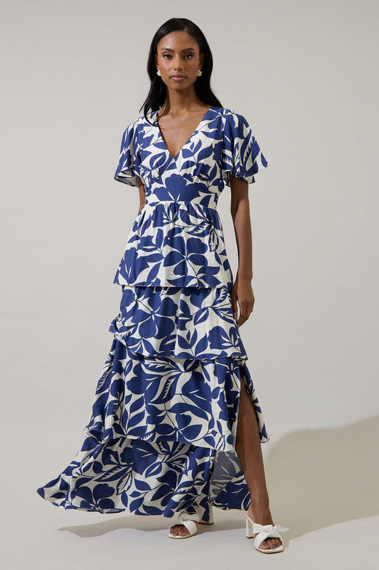 Maurea Floral Amabel Tiered Maxi Dress