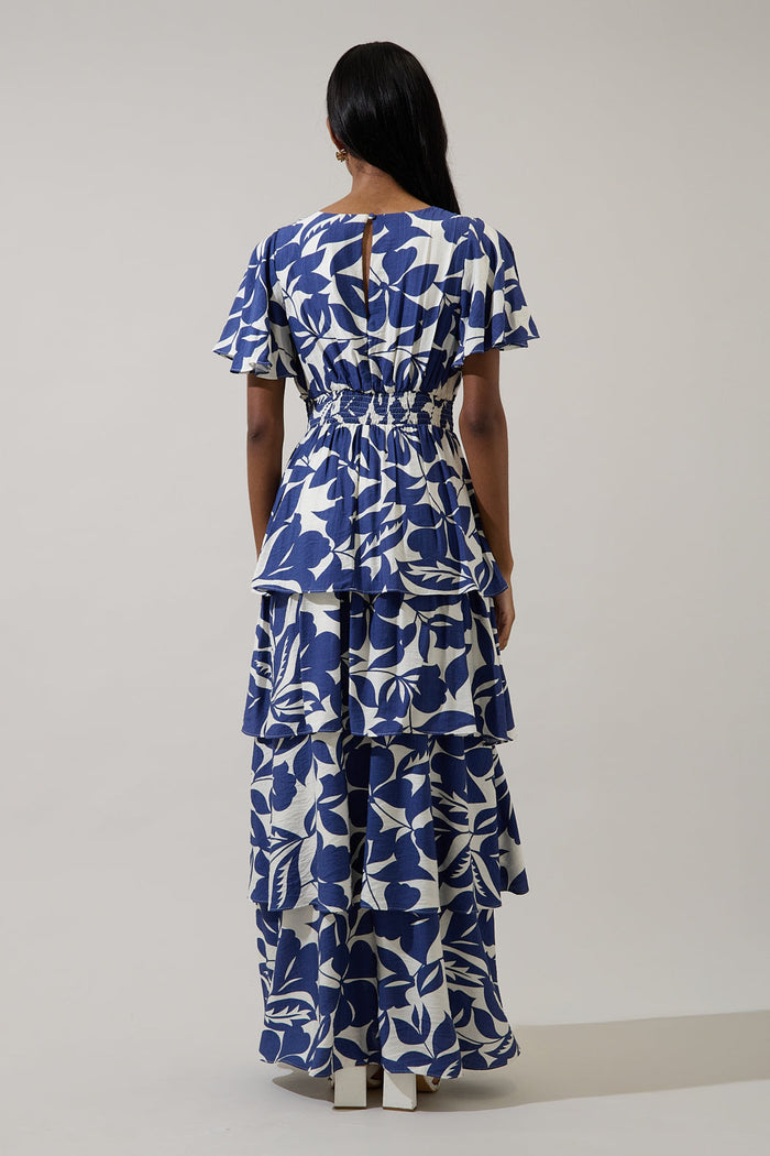 Maurea Floral Amabel Tiered Maxi Dress