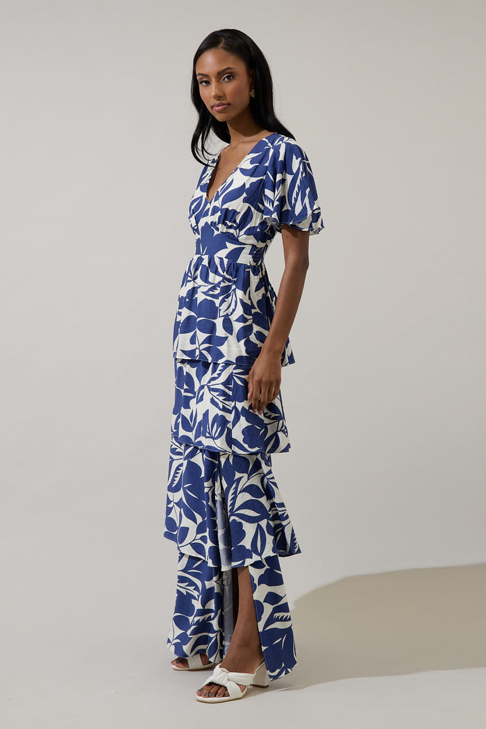 Maurea Floral Amabel Tiered Maxi Dress
