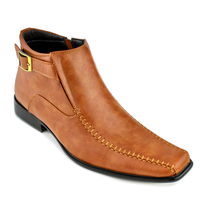 Men's Ankle Boot w/ Zipper - Honey