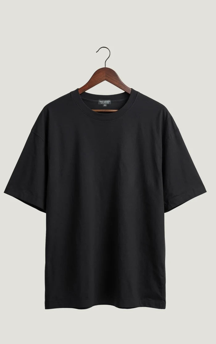 Men's Black Premium Oversized T-Shirt