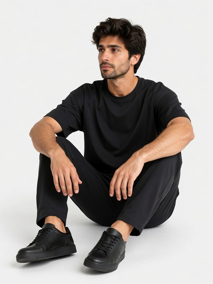 Men's Black Premium Oversized T-Shirt