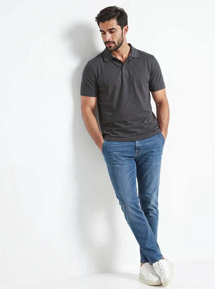 Men's Charcoal Grey Polo Shirt
