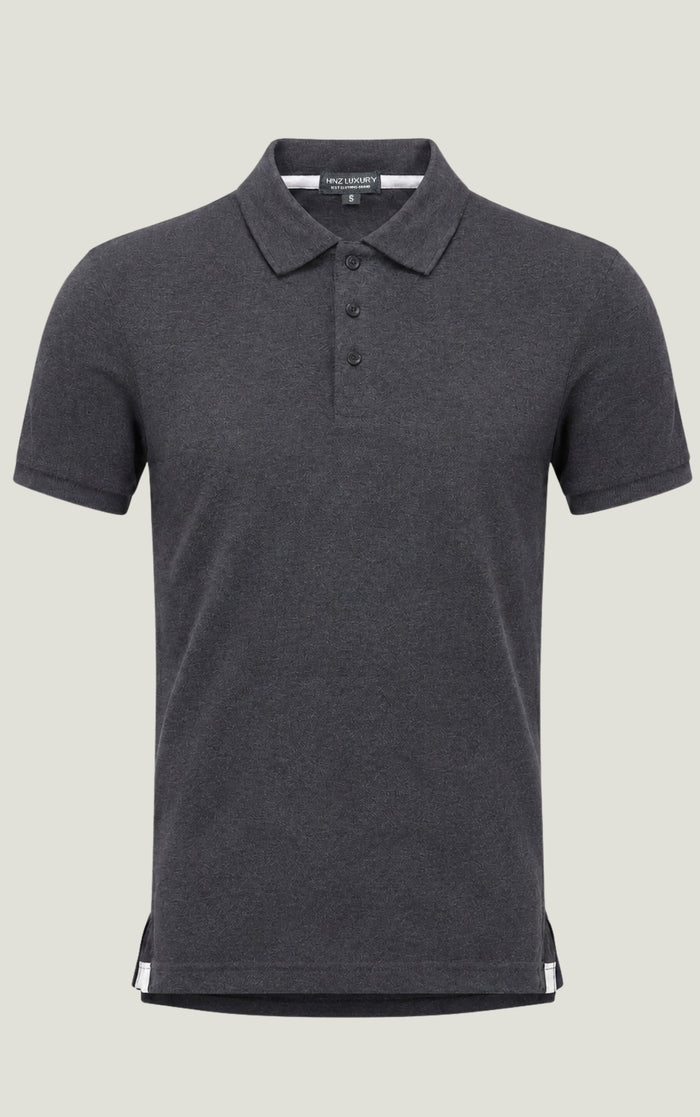 Men Smart Casual Charcoal  Polo Shirt - Hinz Clothing