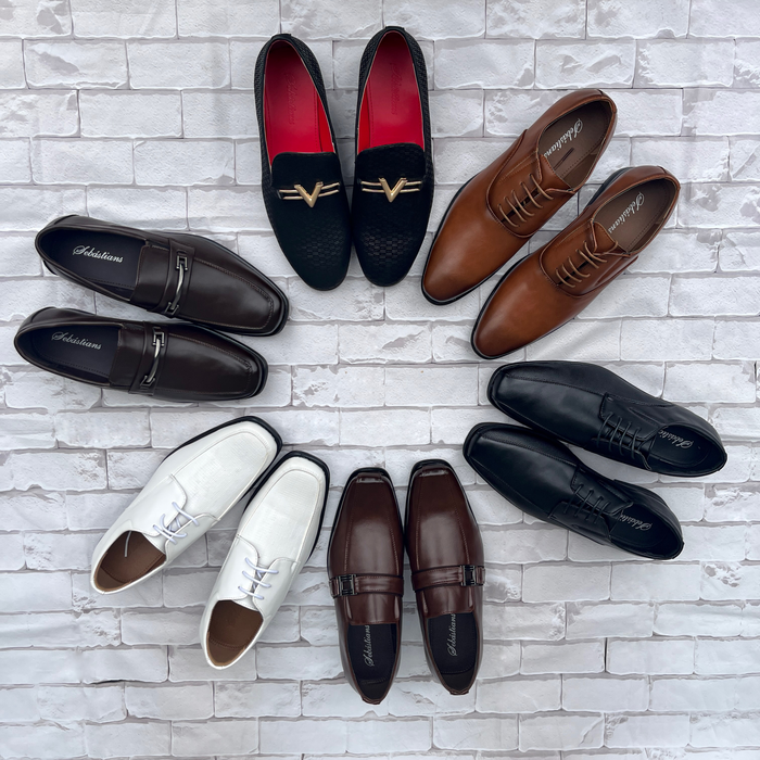 Men's Classic Derby Shoes- Honey