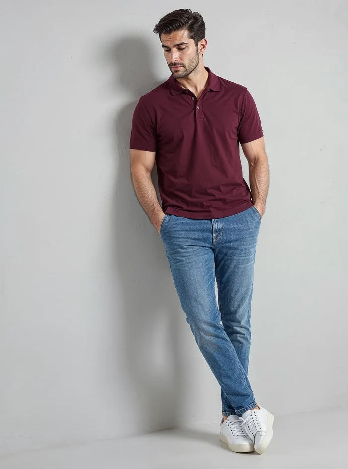 Men's Maroon Polo Shirt