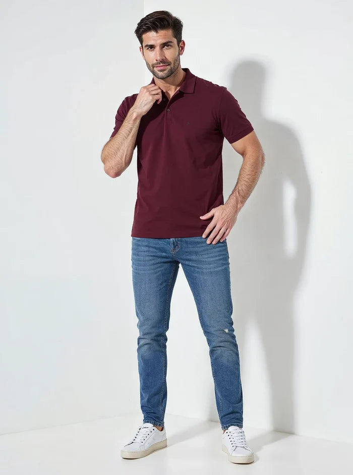 Men's Maroon Polo Shirt