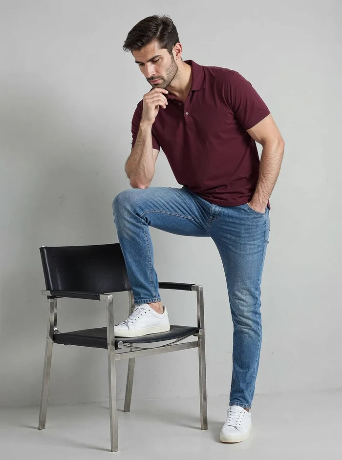 Men's Maroon Polo Shirt