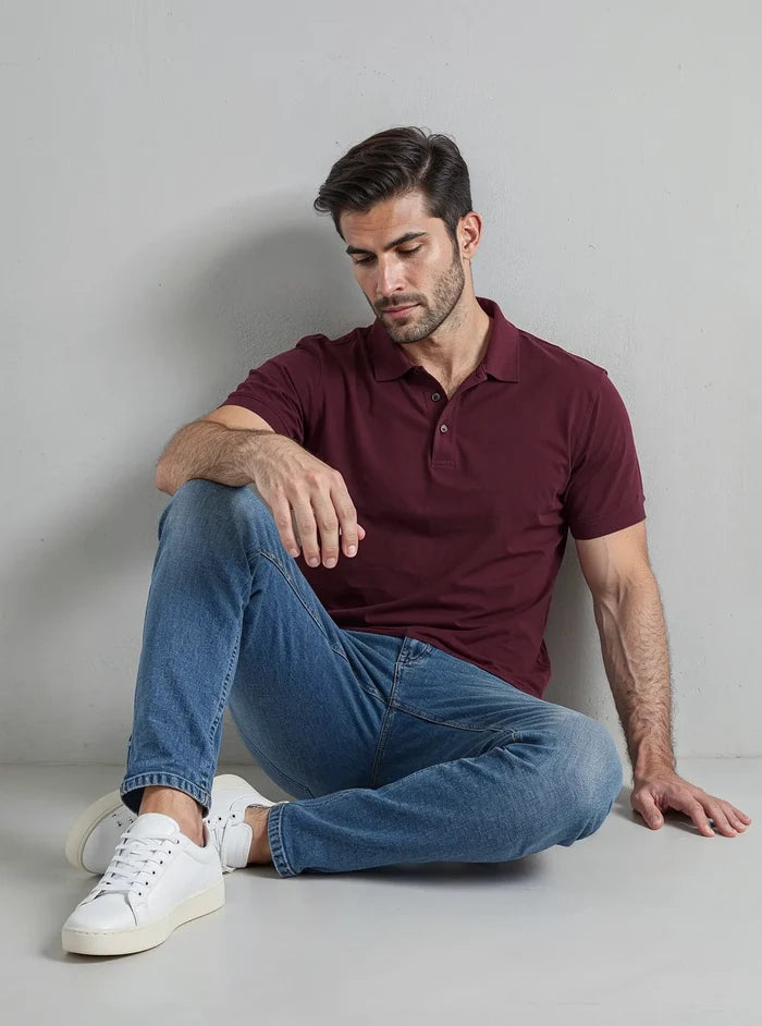 Men's Maroon Polo Shirt