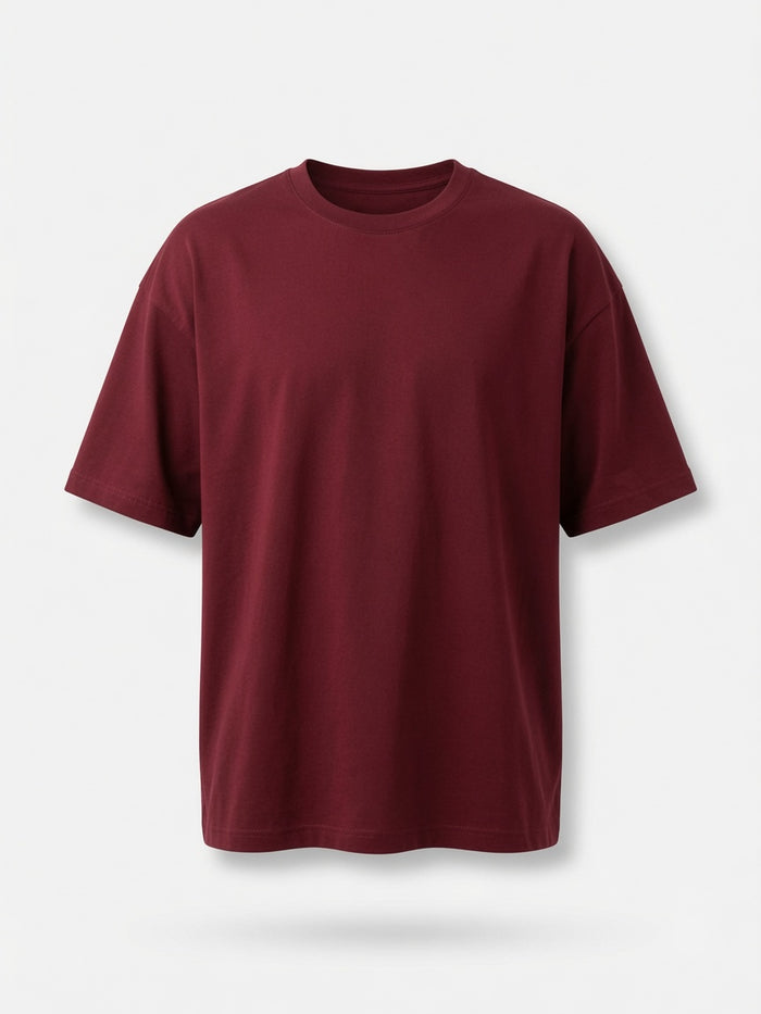 Men's Maroon Premium Oversized T-Shirt - Hinz Clothing