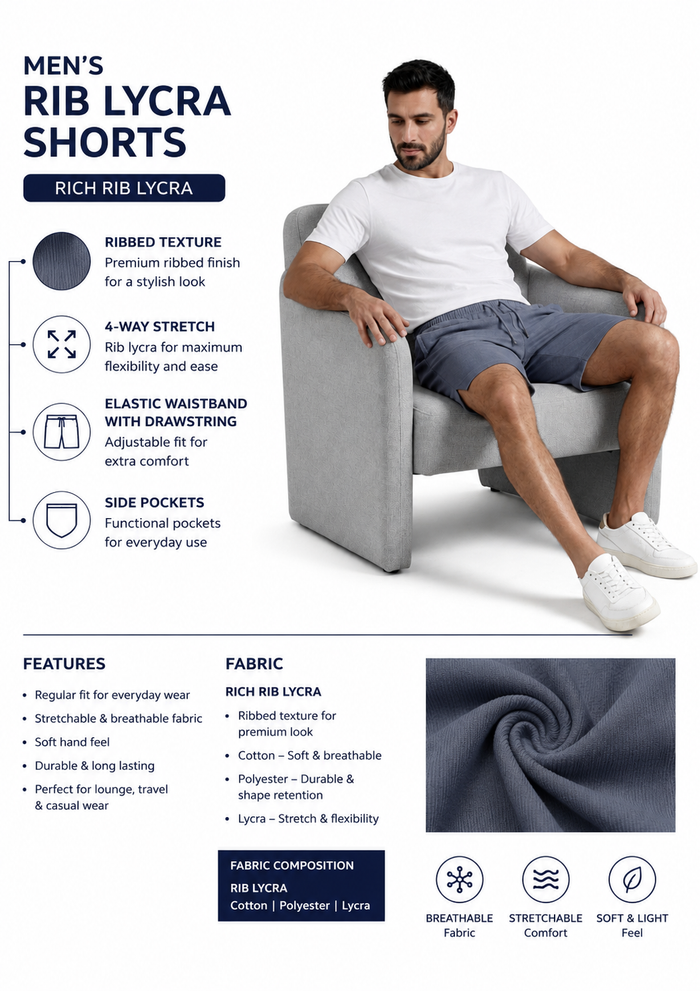 Men’s  Grey Casual Shorts - Hinz Clothing