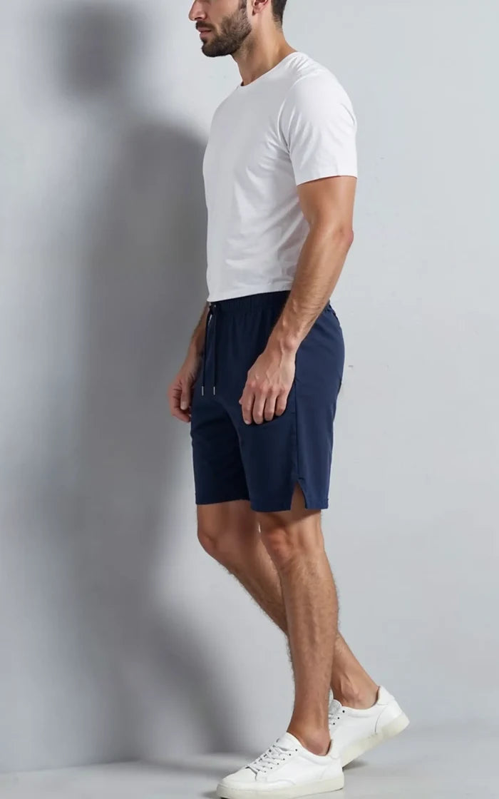 Men’s Navy Blue Casual Shorts - Hinz Clothing