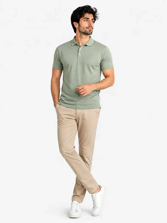 Men's Sage Green Polo Shirt