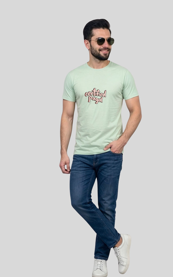 Men’s See Green  “Certified Pagal” front  Graphic T-Shirt - Hinz Clothing
