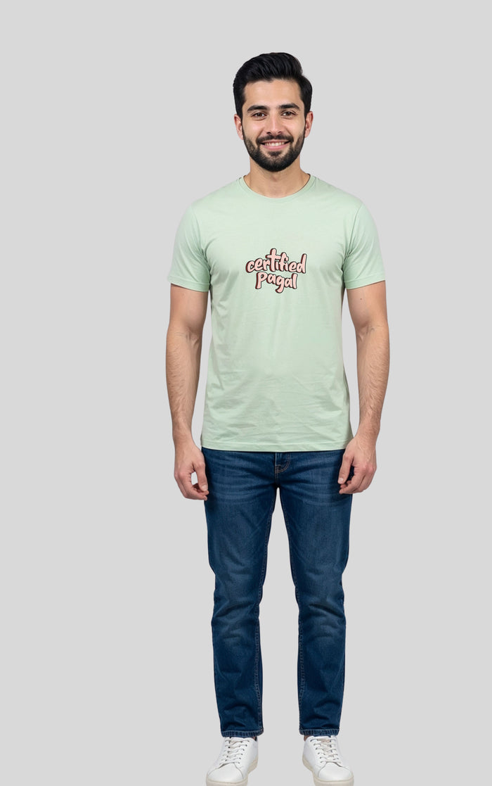 Men’s See Green  “Certified Pagal” front  Graphic T-Shirt - Hinz Clothing