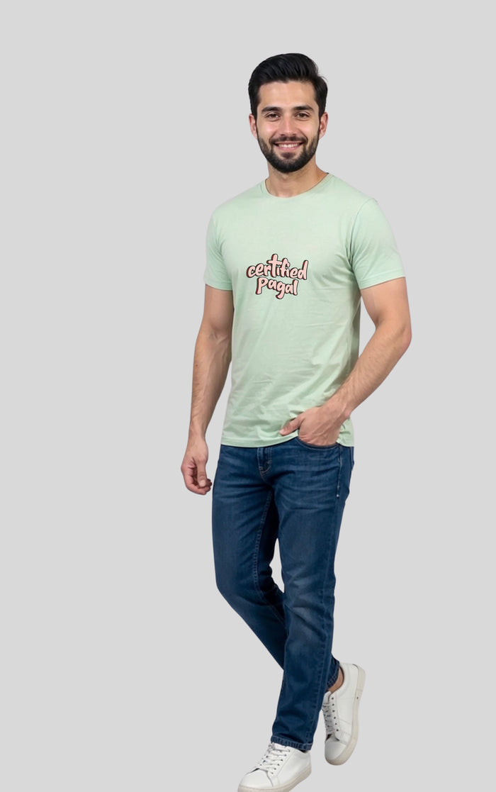 Men’s See Green  “Certified Pagal” front  Graphic T-Shirt - Hinz Clothing