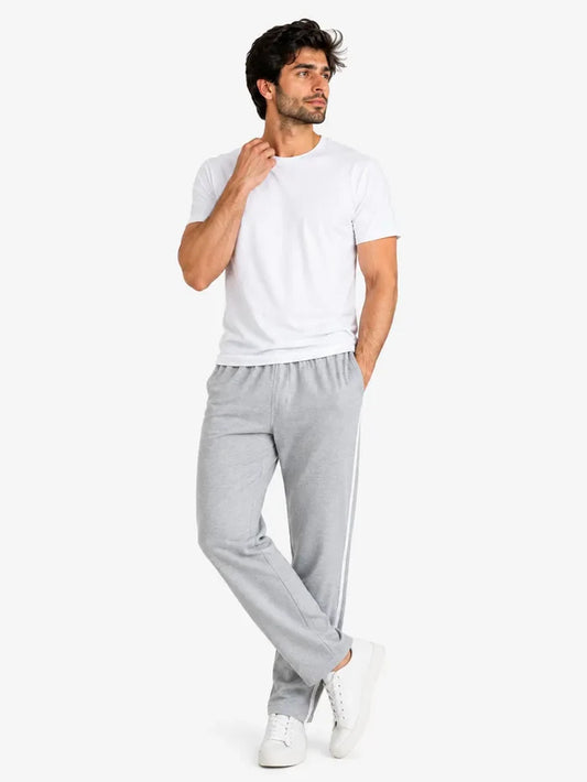Men's Single Jersey Cotton  Trouser Grey Regular Fit