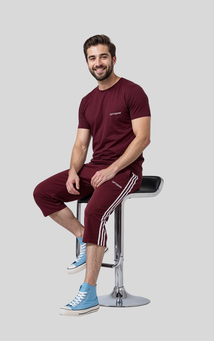 Men’s Shirt & Short  Set ( Optimism Print ) - Hinz Clothing
