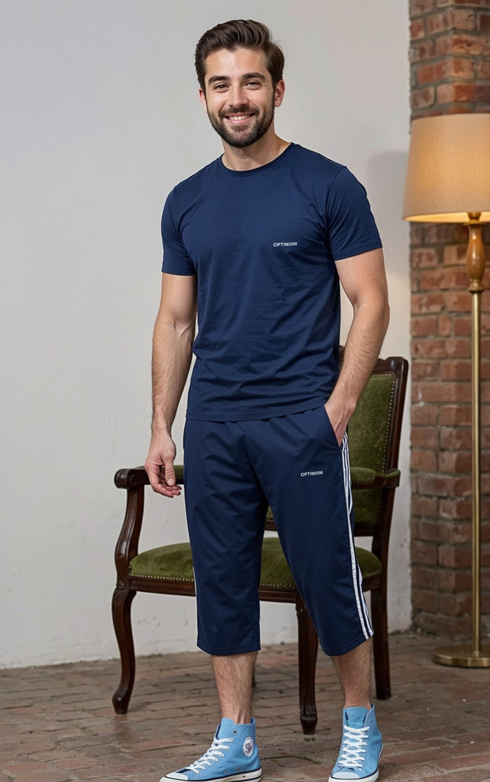 Men’s Shirt & Short  Set ( Optimism Print ) - Hinz Clothing