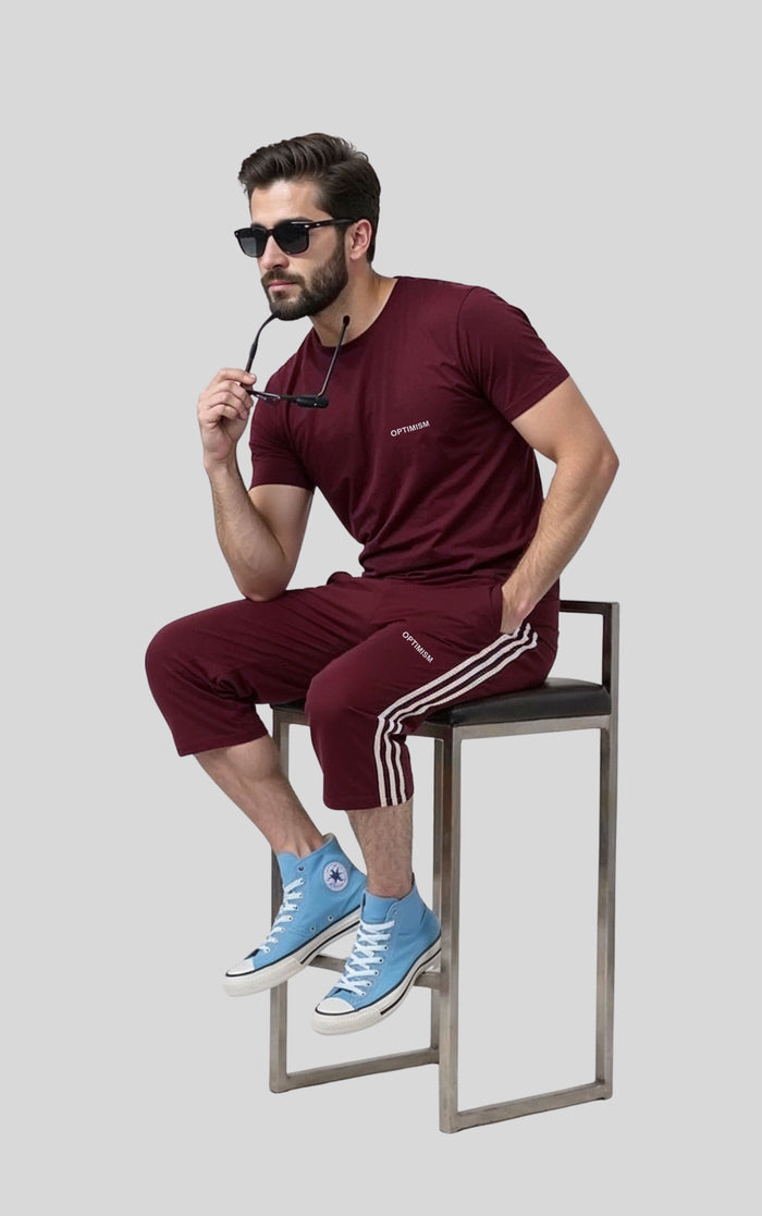 Men’s Shirt & Short  Set ( Optimism Print ) - Hinz Clothing