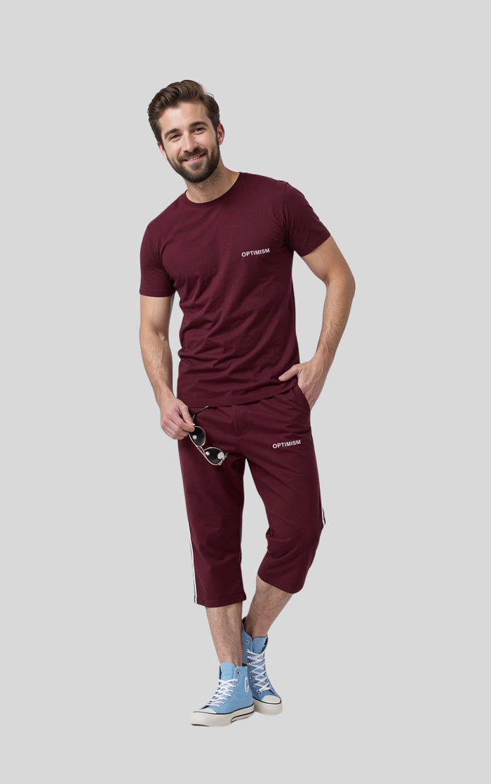 Men’s Shirt & Short  Set ( Optimism Print ) - Hinz Clothing