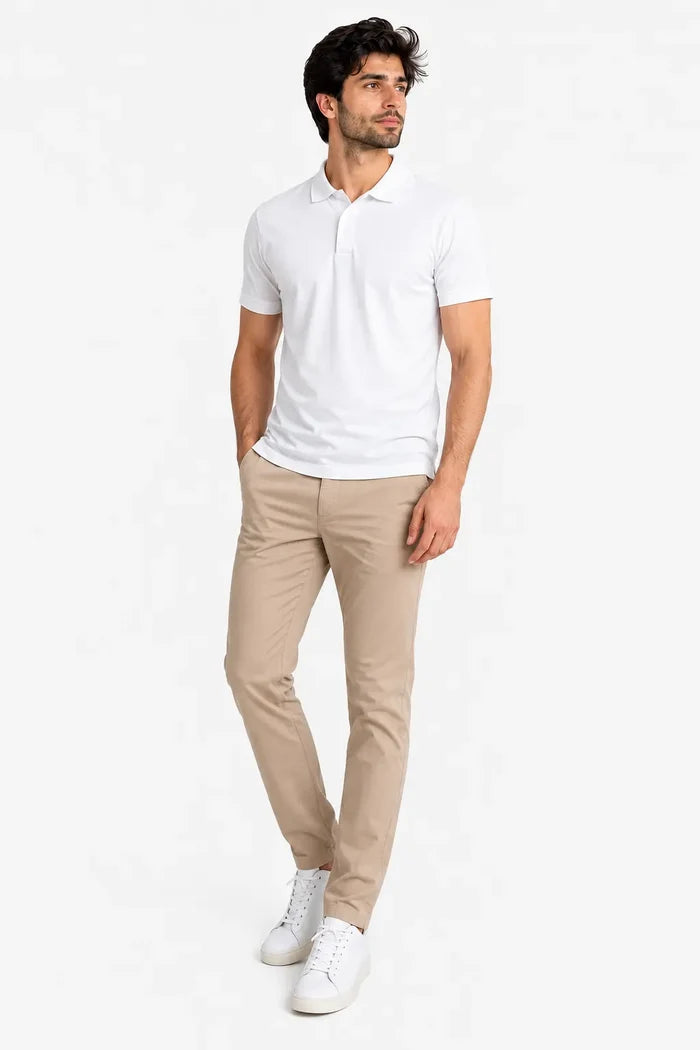 Men's White Polo Shirt