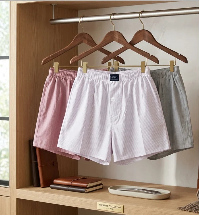 Men’s Cotton Woven Boxers – 3 Pack - Hinz Clothing