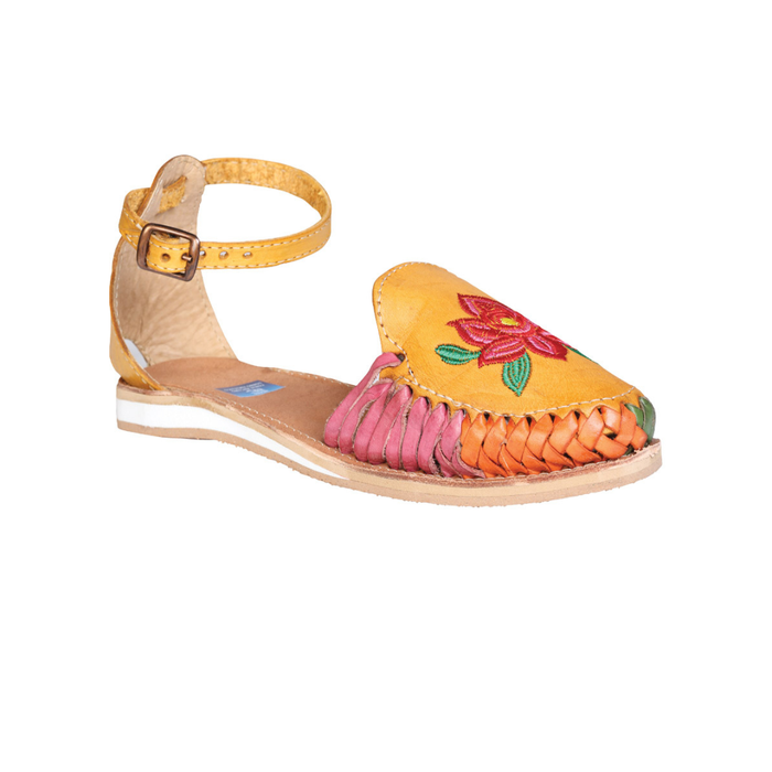 Mexican Artisanal Sandals Leather Mustard