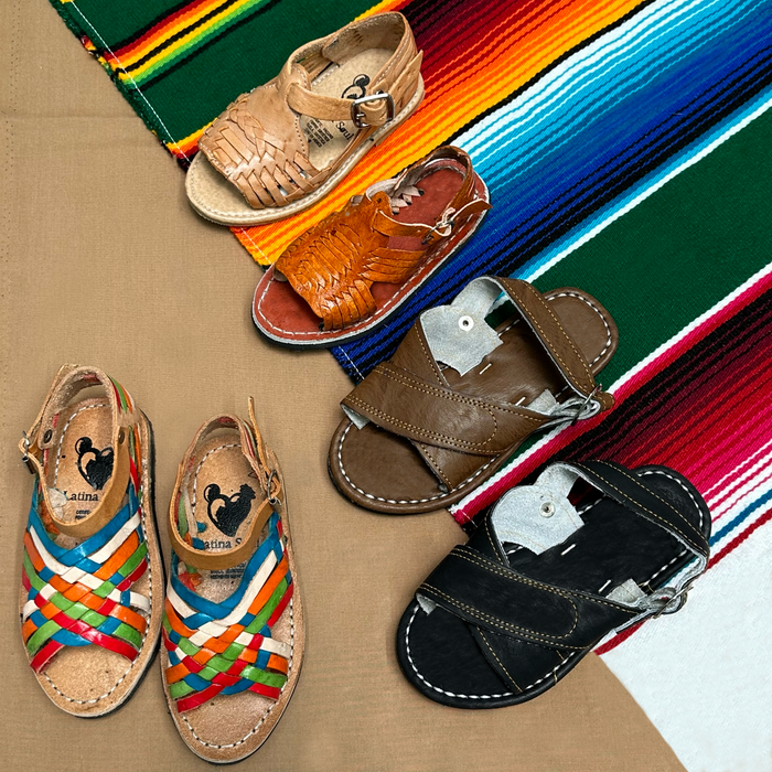 "Miguel" Boy's Opened Toed Huaraches - Honey