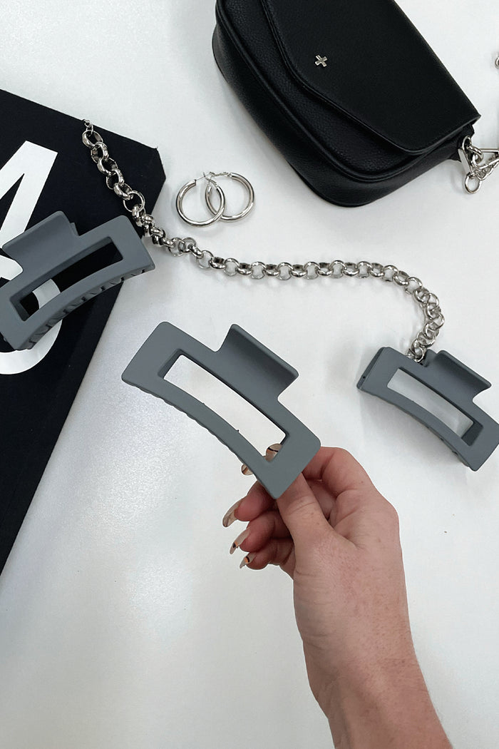 Mika Claw Clip - Grey