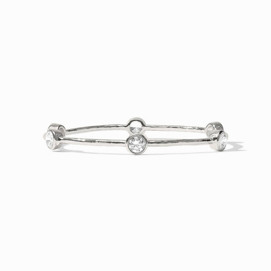 Milano Bangle Cubic Zirconia Silver