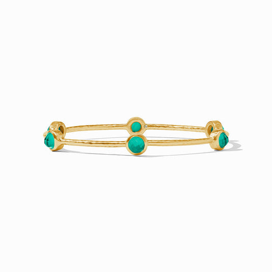 Milano Bangle Luxe Iridescent Emerald Green Gold