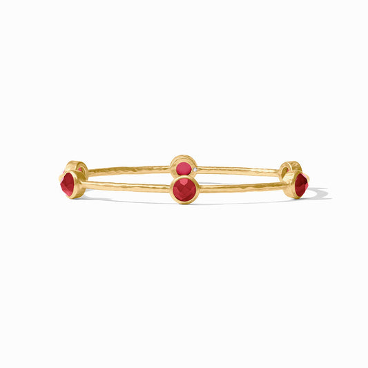 Milano Bangle Luxe Iridescent Ruby Red Gold