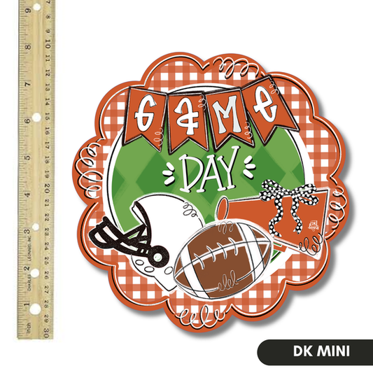 Mini Game Scallop Day Burnt Orange & White Hanger