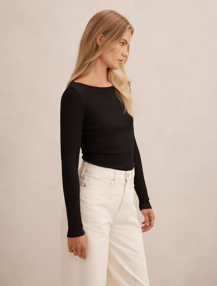 Minka Rib Boat Neck Top Forever New