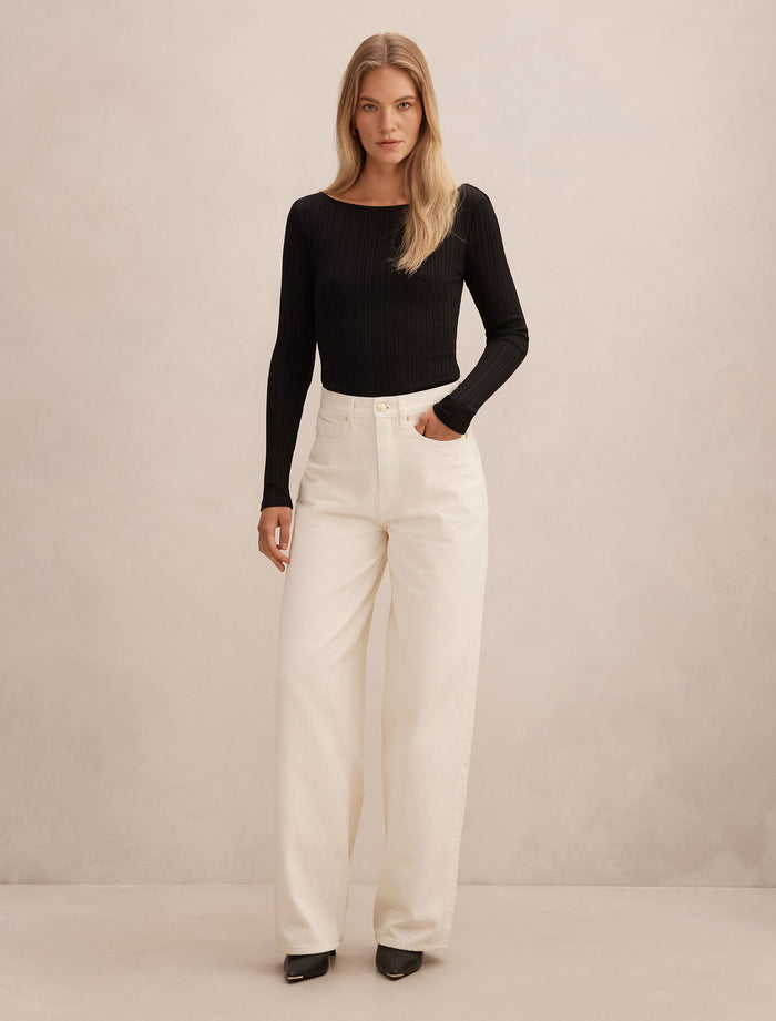 Minka Rib Boat Neck Top Forever New