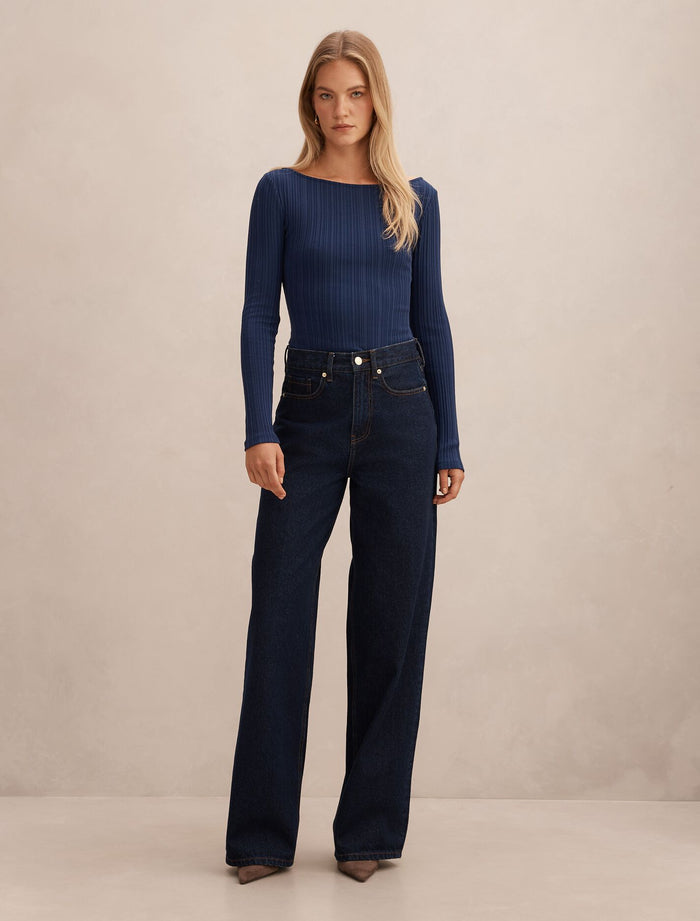 Minka Rib Boat Neck Top Forever New