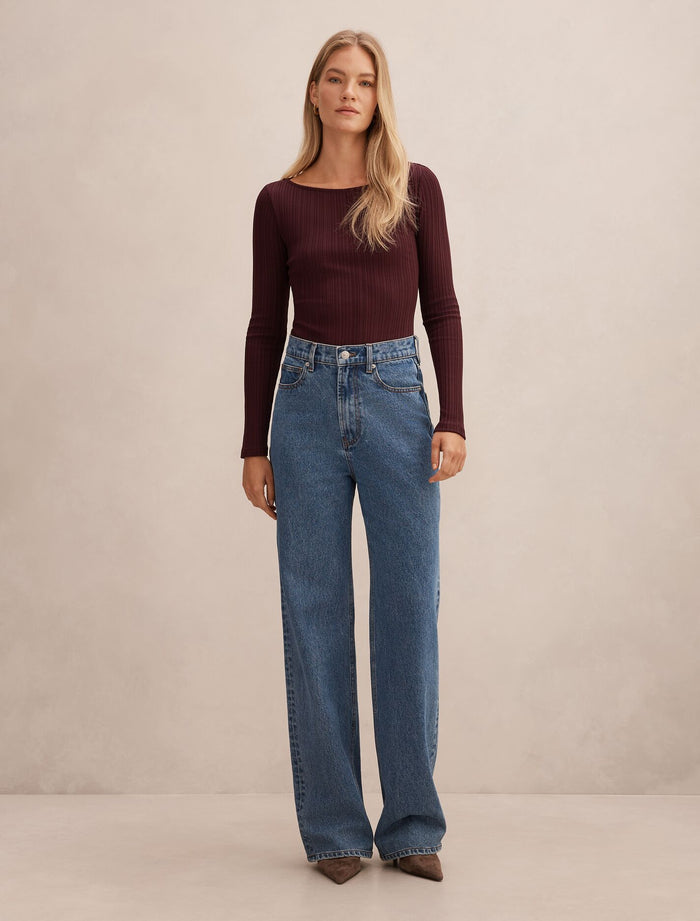 Minka Rib Boat Neck Top Forever New