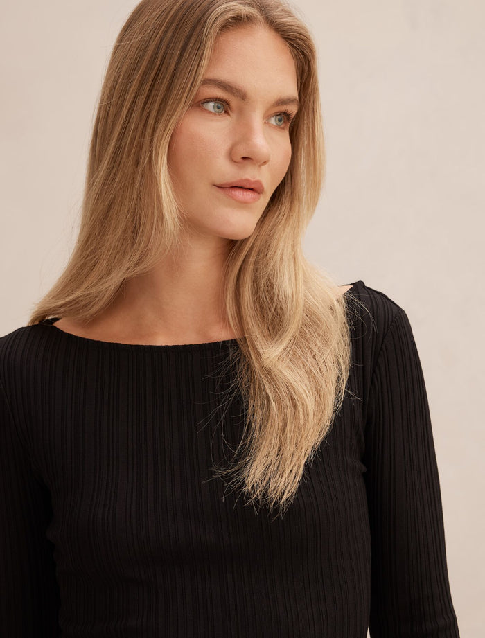 Minka Rib Boat Neck Top Forever New