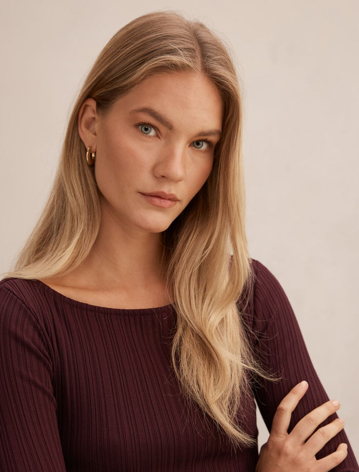 Minka Rib Boat Neck Top Forever New