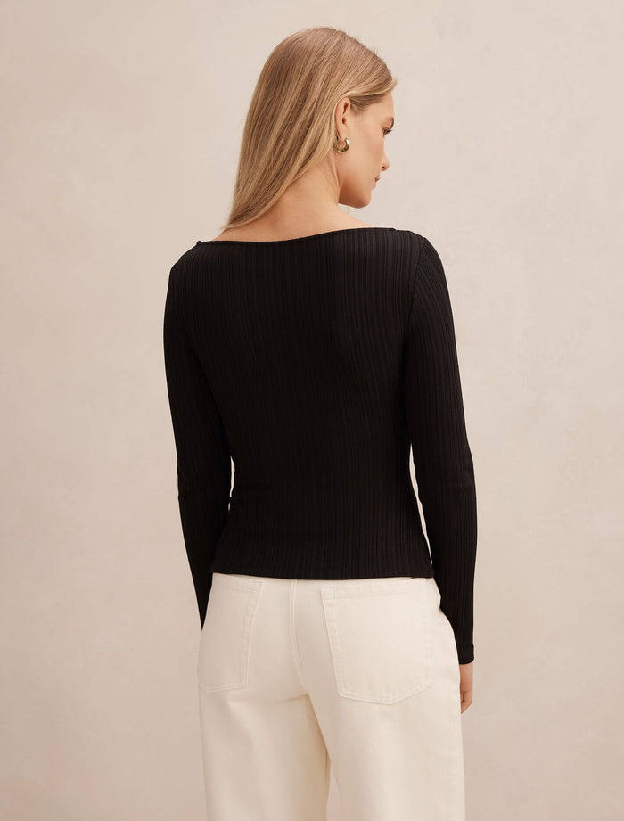 Minka Rib Boat Neck Top Forever New