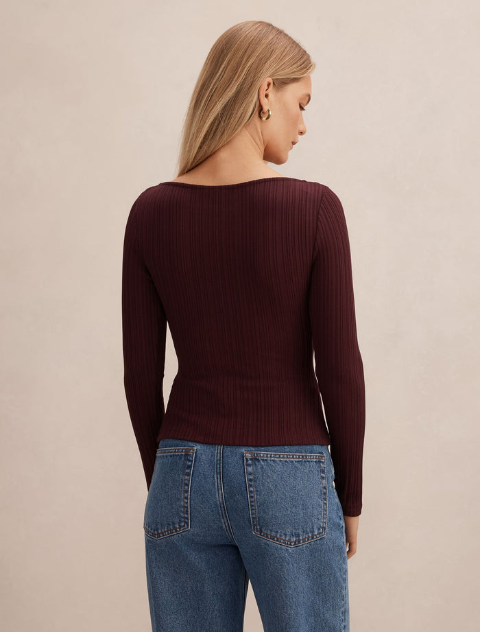 Minka Rib Boat Neck Top Forever New
