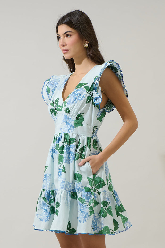 Mirla Floral Surie Ruffle Mini Dress