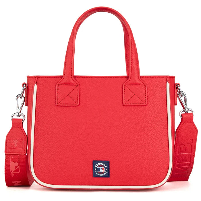 MLB Los Angeles Dodgers Team Tote/Crossbody with Baseball Coin Pouch - Red