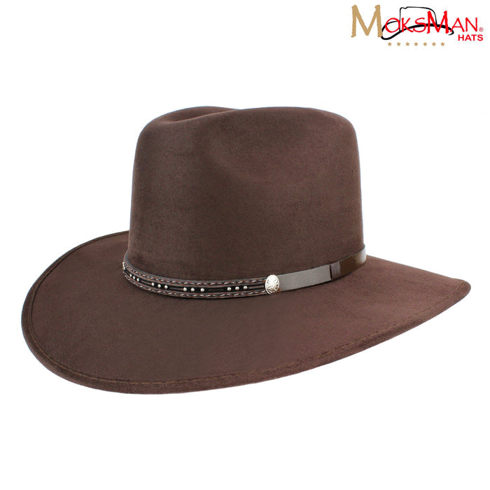 Moksman Charlie Suede Hat - Café