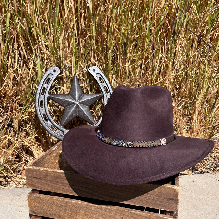Moksman Charlie Suede Hat - Café