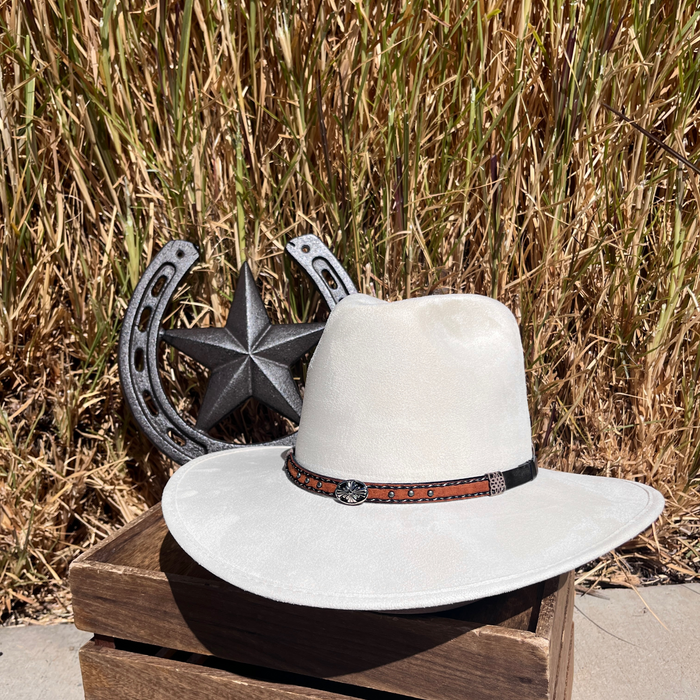 Moksman Charlie Suede Hat - Hueso