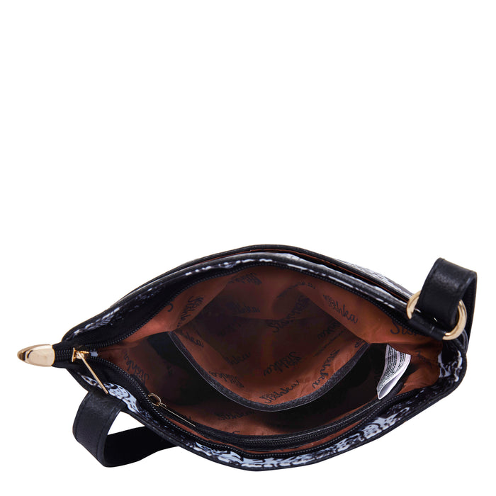 Women's monochrome crossbody sling bag for work, travel, and daily use-interior view