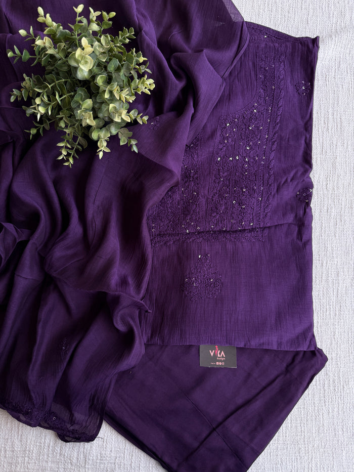 Mul chanderi salwar suit material