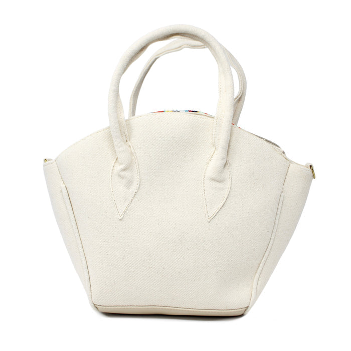 Multicolored Woven Canvas Purse